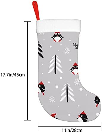 Божиќни чорапи Божиќни пингвини божиќни пингвини Божиќни дрво двострани камин што виси чорапи