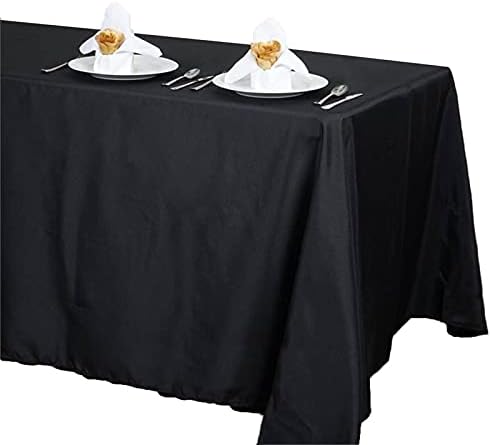 Balsacircle 72x120-инчен црн правоаголник Полиестерски табела за табели Постелки за настани за венчавки за венчавки