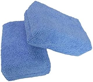 Доверба занаетчија 5-пакет сина автомобилска нега Премиум микрофибер апликатор сунѓер, крпа, микрофибер рака восок за полирање детали за чистење