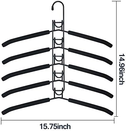 Закачалки за естезија 2 пакувања 5 во 1 закачалки со повеќе слоеви кои не се лизгаат EVA пена, поделена со тешка густа закачалка
