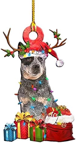 Зеден кучешки украс за украс, прекрасен украс на дрво со јаже, украси за новогодишни елки, украс за божиќни виси, украс Декор Декор Декор Декор, Креакув подарок, Деко