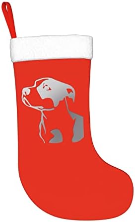 Yuyuy Pitbull Platinum стил Божиќна порибна декорација на одмор камин виси чорап 18 инчи чорапи