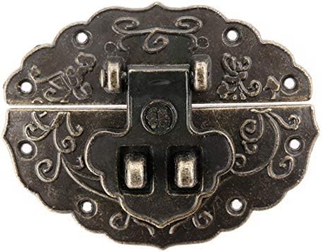 Врати HASP LATCH 1PC 5644MM Антички месинг кутија со брава на брадавички декоративни накит кутија HASP заклучување брава со
