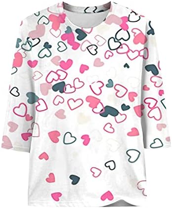 Денот На Вљубените Кошули Жени Графички Пуловери Љубов Срце Писмо Печатење Дуксер Валентин Блузи Облека