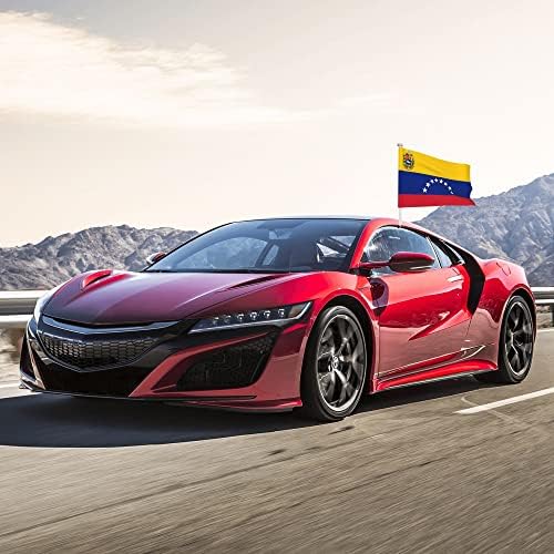 Знаме со знаме со знаме на венецуела знаме 12 x 18 инчи двострана автомобилска прозорец знаме на отворен автомобил