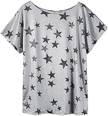 Letterенски летен краток ракав со маица со брод на вратот од рамената блуза врвови печати на 4-ти јули кошули со џеб со џеб