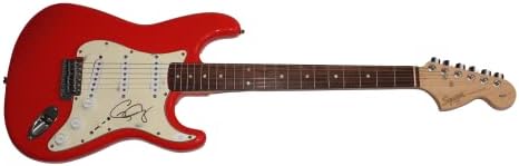 Гери Кларк rуниор потпиша автограм со целосна големина Црвена фендер Стратокастер Електрична гитара Ц/ Jamesејмс Спенс ЈСА автентикација - Не грижете