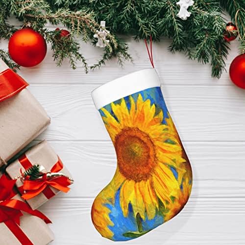 Божиќни чорапи со сончогледи Винсент ван Гог двострана камин што виси чорапи