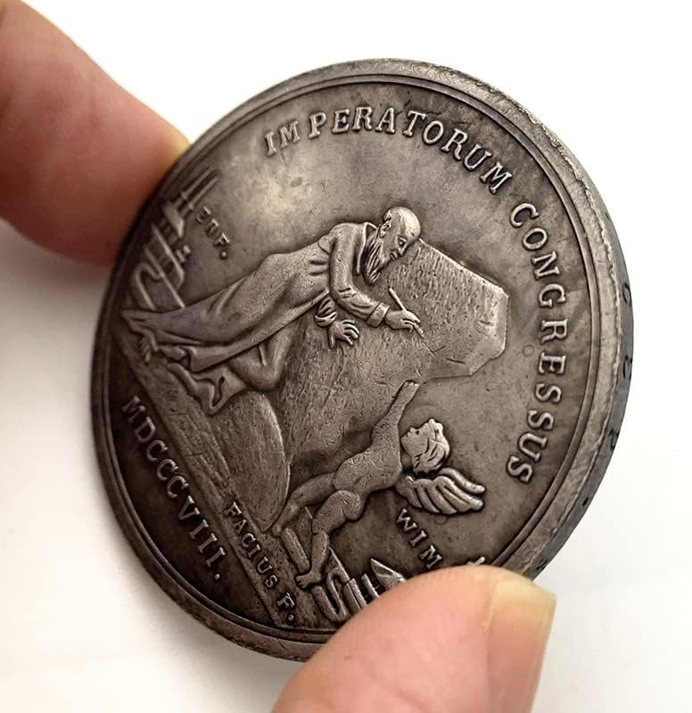 Наполеон Александар Суверен Месинг Стариот Сребрен Медал француски Бакар Сребрена Монета 43мм Комеморативна Монета