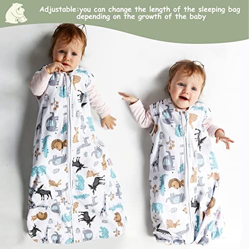 Lictin Baby Baby Bag-2 PCS Бебе ќебето што се носи, вреќа за спиење 0,5 Tog Toddler Sleepsack за 18-36 месеци момче или девојче со двонасочна