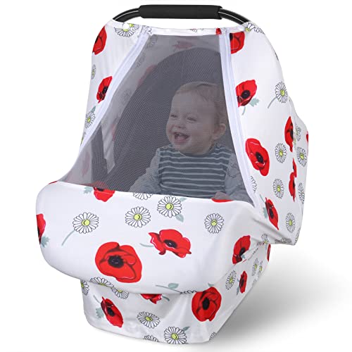 Капак за седишта за Бебешки Автомобил, Капак За Седишта За Новороденчиња Со Дише &засилувач; Прозорец Со Патент, Крошна За Седишта
