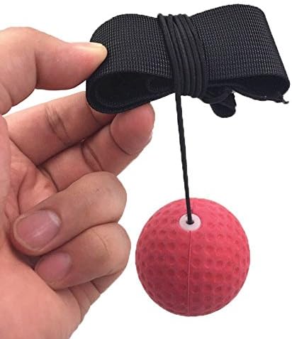 Gracetop боксерска топка, рефлексна топка за обука на рачното координација на окото со лента за глава, преносна топка за боксерски