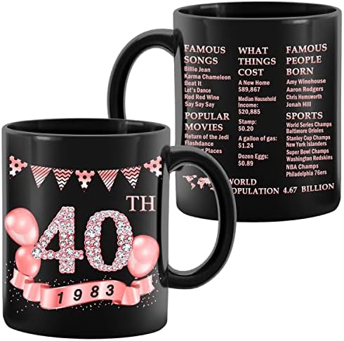 Мика Директен 40-ти роденденски подароци за жени, 1983 година Информации за старо време-40-ти роденденски кригла, 40-ти роденденски
