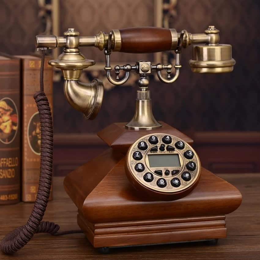 N/A Антички ретро Телефонско цврсто декорација на дрво, копче за копче со лична карта, повик со лична врска