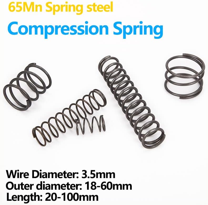 Компресија на поврат на притисок во шок-апсорбирање, цилиндричен калем за завртки, пролет за притисок на грбот, 65 мм, челична жица, дијаметар