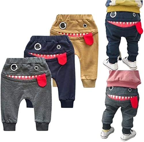 Fesfesfes Toddler Момци девојчиња цртани филмови чудовиште дебели панталони слатки ајкули џемпери памучни хареми панталони деца