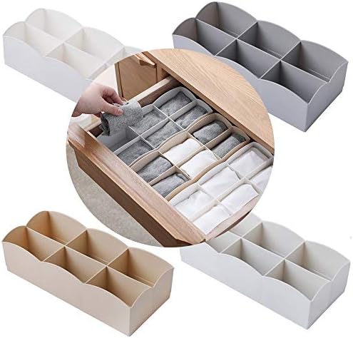 Кутија За Складирање На Цдид Пластична Кутија За Складирање За Чорапи Долна Облека Организирајте Кутија За Разделување На Фиоки За Мали Мрежи За