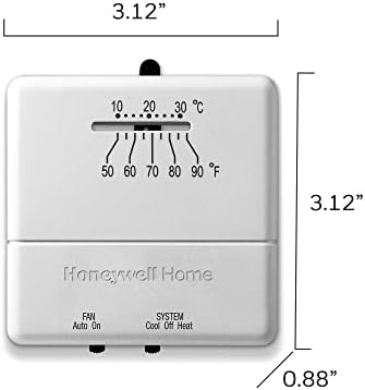 Honeywell Home CT31A1003 Топлина/Кул не-програмибилен термостат, беж