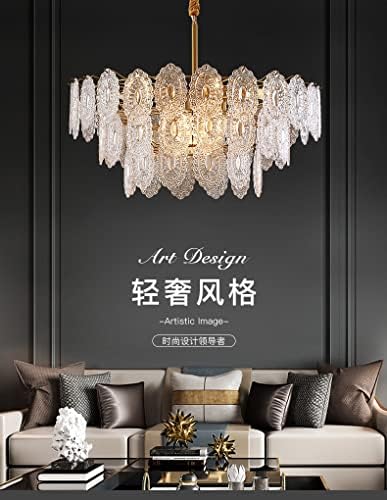 Zhuhw Light Luxurys Дневна соба Спална соба Ретро стаклена трпезарија Нордиска соба лустер ламби