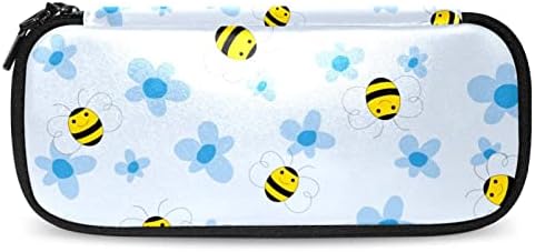 Училишни суровини за мали пчели молив кутија разнобојна пенкана торбичка преносни девојки козметичка торба организатор 7.5x3x1.5in