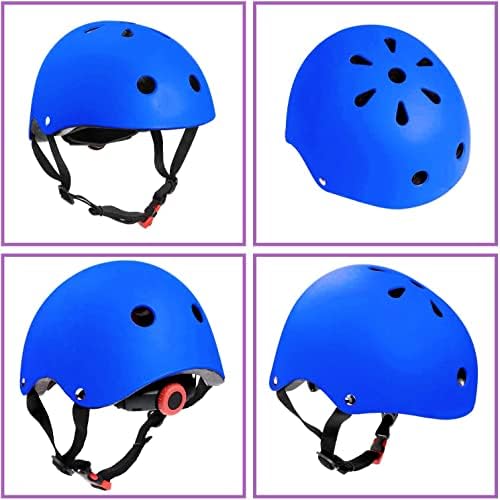 Детски велосипедски кациги Постави скејтборд влошки на коленото - Детска шлем на лактот на зглобовите на зглобовите прилагодливи за
