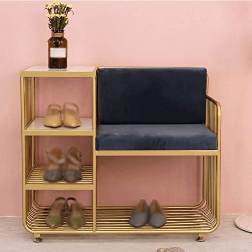 Zhyh Креативна клупа за чевли со 4 слоеви за чевли за чевли за чевли, комбинирано место за складирање на чевли, столче за складирање на чевли