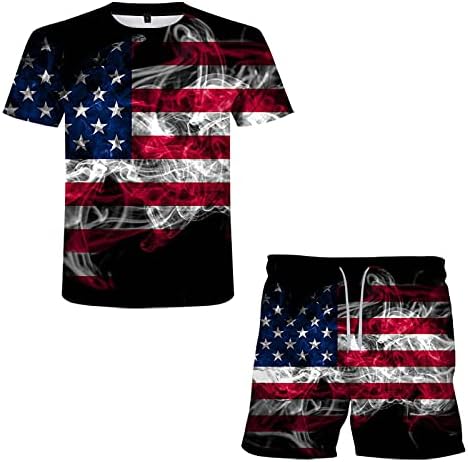 2xl костум за капење мажи Независност печатење на американско знаме на американско знаме за 3Д машки костум летни мажи костуми