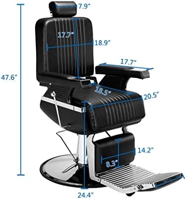 Флоиин Фриерка за лепење стол за столче за фризури што се ротира и може да се крене лесно избришано црно