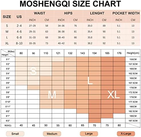 Moshengqi жени со високи половини хеланки со ребрест задник за кревање јога панталони