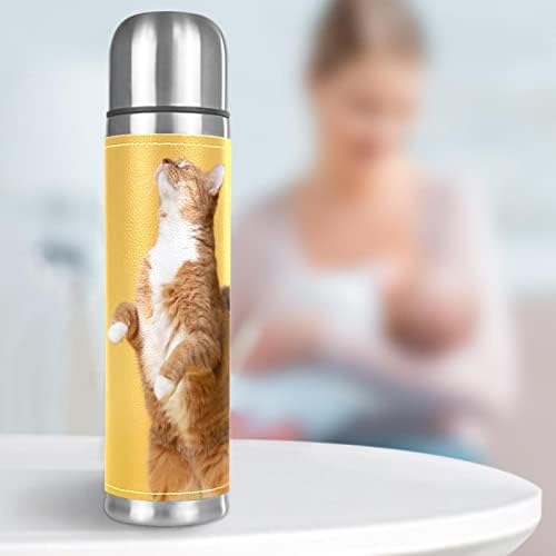 Стоички термос на мачки Изолиран 1L Компактен шише со пијалоци од не'рѓосувачки челик