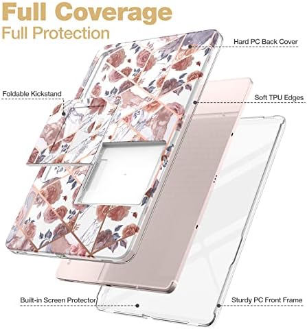 Suritch Samsung Galaxy Tab S7 FE Случај За Таблета S7+ Плус, S8+ Плус, Вграден Заштитник На Екранот &Засилувач; S Држач За Пенкало Цело Тело Заштитен Капак Отпорен На Удари Со Преклопл