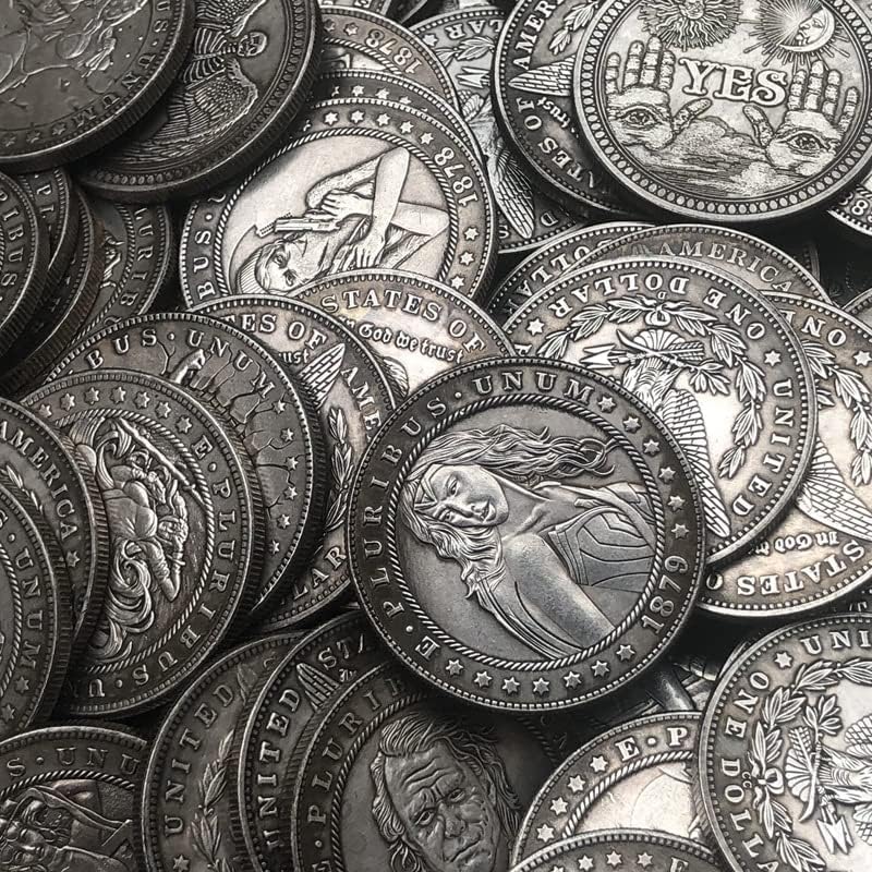 КИНГФЕНГ 38мм Антички Сребрен Долар Монета Американски Морган Скитник Монета 1878цц Занает 152