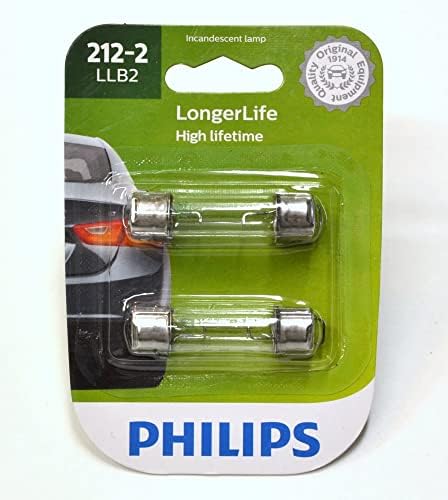 Филипс Автомобилско Осветлување 212-2 Подолг Живот Минијатурна Сијалица, 2 Пакет