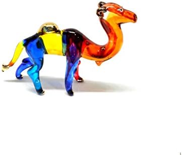 Рачно изработено мини камила уметност стакло разнесени пустини диви животни колекционерски фигури фигури украси минијатурни