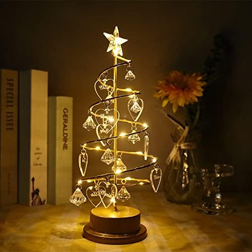 Персонализирано 1-12 Име LED LED елка светла украси Обичајно име на семејство ноќно светло кристално новогодишно дрво за нова