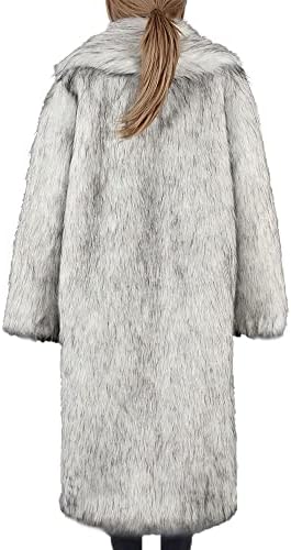 Narhbrg 2022 Long Faux Fur Cout за женски долги лаптопи faux mink јакна од бушава палто гроздобер меки топла кардиган на надворешна