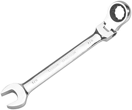 FLZOSPER 19/32 INCH SAE FLEX-HEAD GERED RATCHET SCRET, кутија Крај на главата 72-заби комбинирана клуч за клучеви