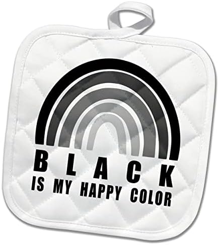 Црното 3drose е мојата среќна боја смешна иронична монохроматска хумор на виножитото - постери