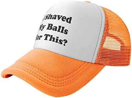 Јас ги избричив топчињата за оваа капа за камиони, бејзбол капа на унисекс, прилагодливо капаче од мрежа, погодно за спорт, риболов,