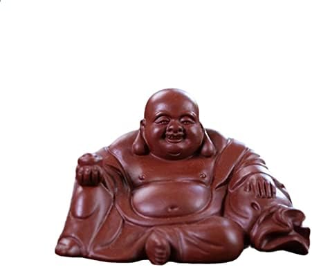 KFJBX Виолетова глина чај ПЕТ МЕТ МАИТРЕЈА Буда статуа скулптура украси рачно изработени чај фигурини занаети со чај