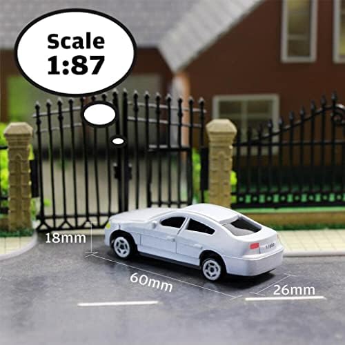 Simhoa 60PCS модел на модел на играчки за автомобили 1: 8 за минијатурен распоред на железницата