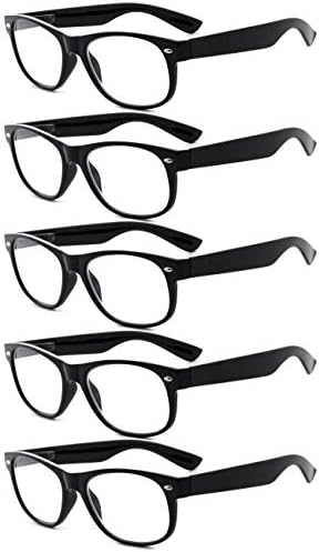 Eyekepper Заштедете 10% на комплетни 5 пакувања класични очила за читање и 5 пакувања за гроздобер читатели црна +0,50