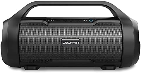 Dolphin LX-20 двоен преносен Bluetooth водоотпорен звучник на цевки со HD звук и бас, High Power 30W, вклучува FM радио, USB/SD