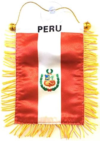 Мало знаме на прозорецот за автомобили во Перу, Mini Peru Lage Automobile Cars Suv Trucks Vans, Pequeña Bandera de Peru, Perfecta