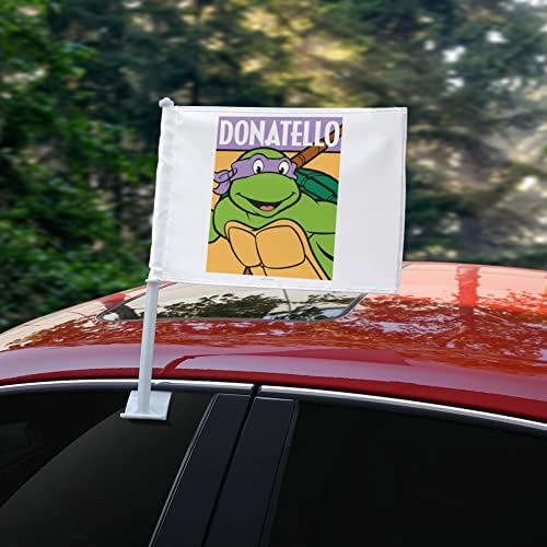 Тинејџерски мутант нинџа желки Донатело Камион со знаме на автомобили со прозорец клип на држачот на пол