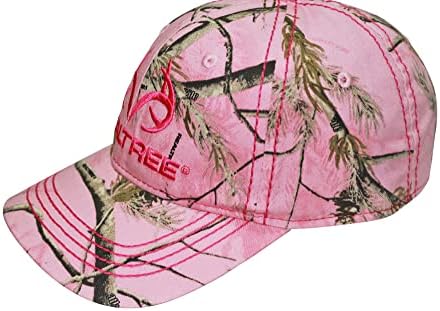 Realtree Розова Камо Логото Капа Капа Дами Одговара Sweatband Топла Розова Вез Вел-Кро Назад Лесно Структурирани