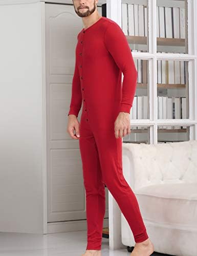 Унија за термички долна облека за машка памучна памук одговара на основниот слој на Хенли Онјес