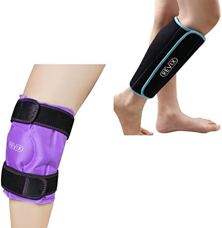 Реикс за повторно употреба на ногата ладно пакување на ладното терапија Компресија на ракавот и ледениот пакет за олеснување на болката во коленото