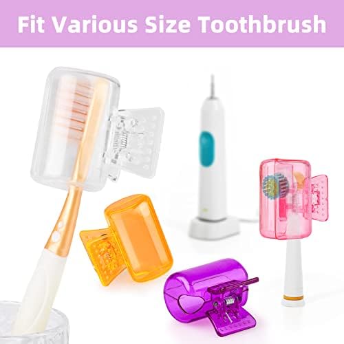 4 пакувања за четкичка за заби за заби, глава, четка за заби, заштитник капа, подот, заштитен преносен пластичен клип за патување во