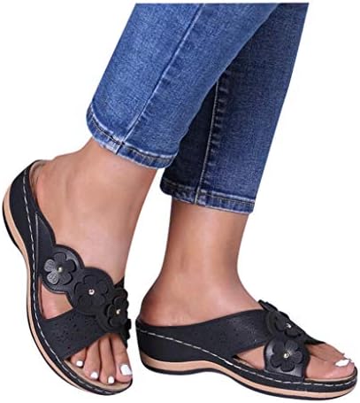Nulairt жени сандали, женски моден отворен пети од 2021 година, летен флип -ајлапчиња, папучи дами плажа римски чевли